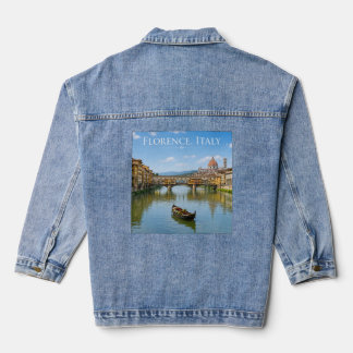 Ponte Vecchio Romantic Cityscape Artwork Denim Jacket