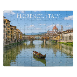 Ponte Vecchio Romantic Cityscape Artwork Jigsaw Puzzle