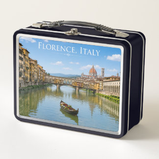 Ponte Vecchio Romantic Cityscape Artwork Metal Lunch Box
