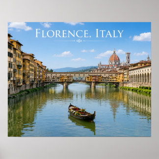 Ponte Vecchio Romantic Cityscape Artwork Poster