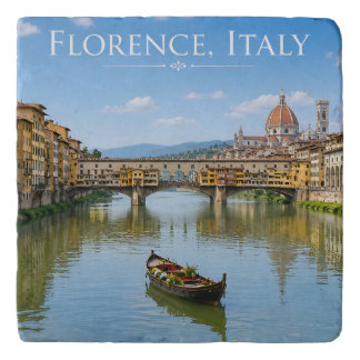Ponte Vecchio Romantic Cityscape Artwork Trivet