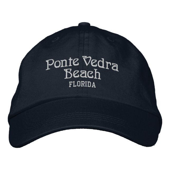 Ponte Vedra Beach Florida Embroidered Baseball Hat (Front)