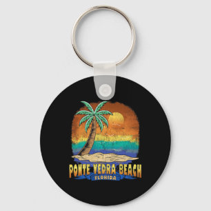 Ponte Vedra Beach Florida Vintage Distressed Souve Keychain