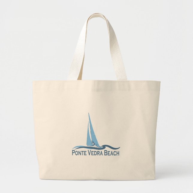 Ponte Vedra Beach. Large Tote Bag (Front)