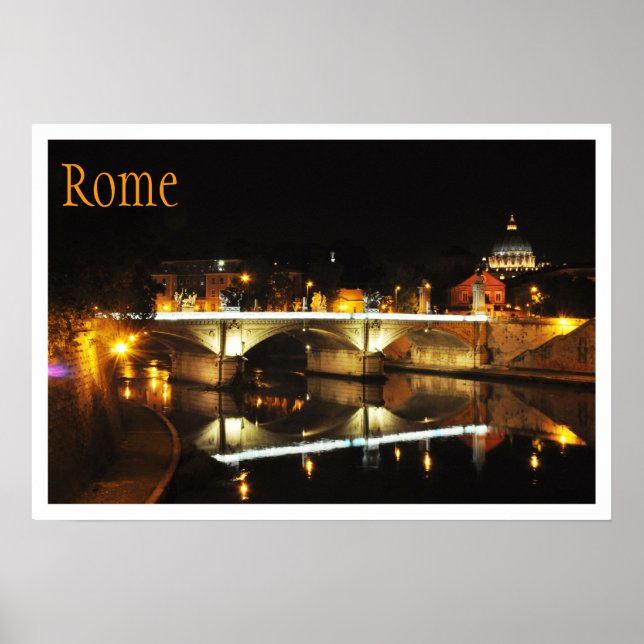 Ponte Vittorio Emanuele II Bridge, Vatican City Poster (Front)