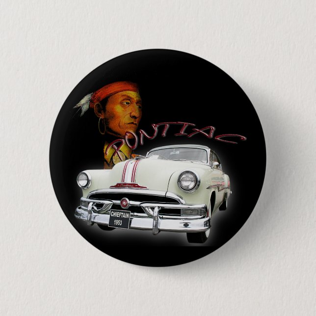 pontiac chieftain 1953 pinback button (Front)