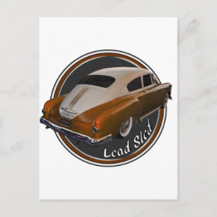 pontiac lead sled copper lowrider postcard