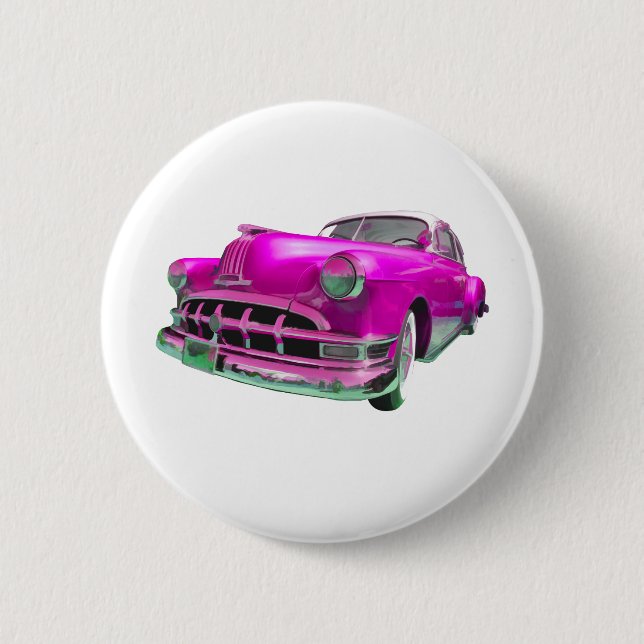 pontiac pink pinback button (Front)