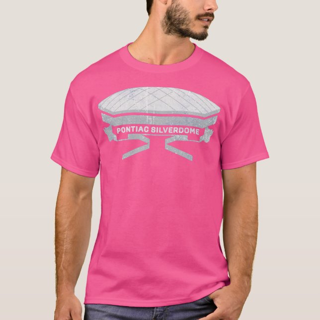 Pontiac Silverdome T-Shirt - Retro Football Lions  (Front)