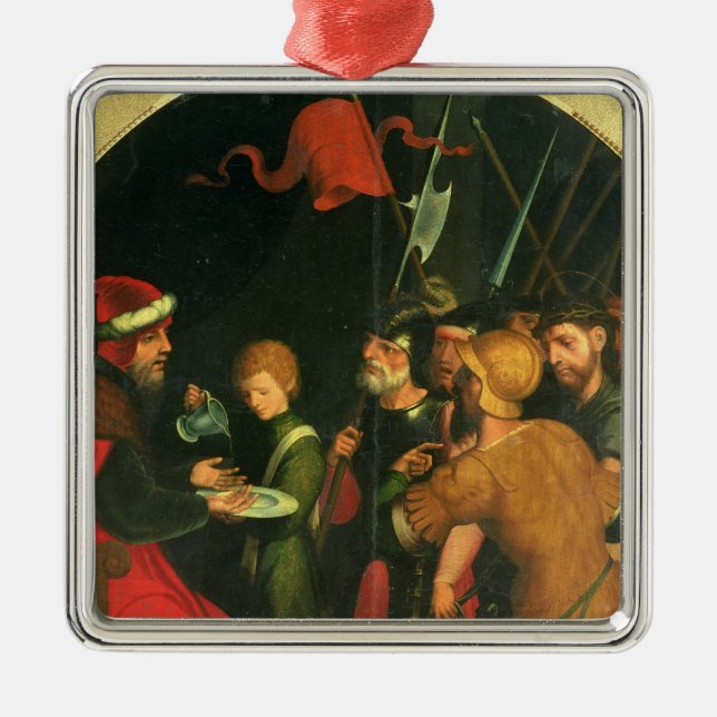 Pontius Pilate washing his Hands Metal Ornament (Front)
