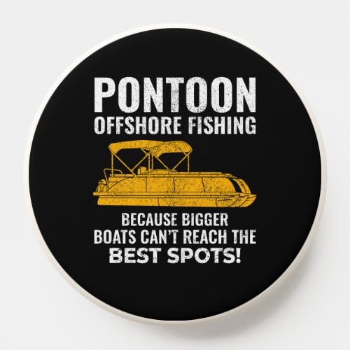 Pontoon boat Captain Boating Pontooning PopSocket