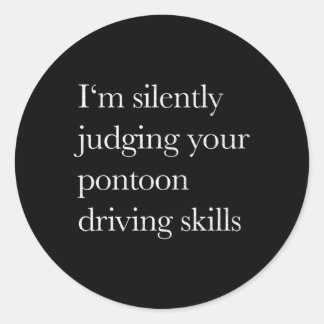 Pontoon Boat Fun At The Lake For Tritoon Captains Classic Round Sticker