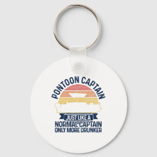 Pontoon Boat Funny Gift Keychain
