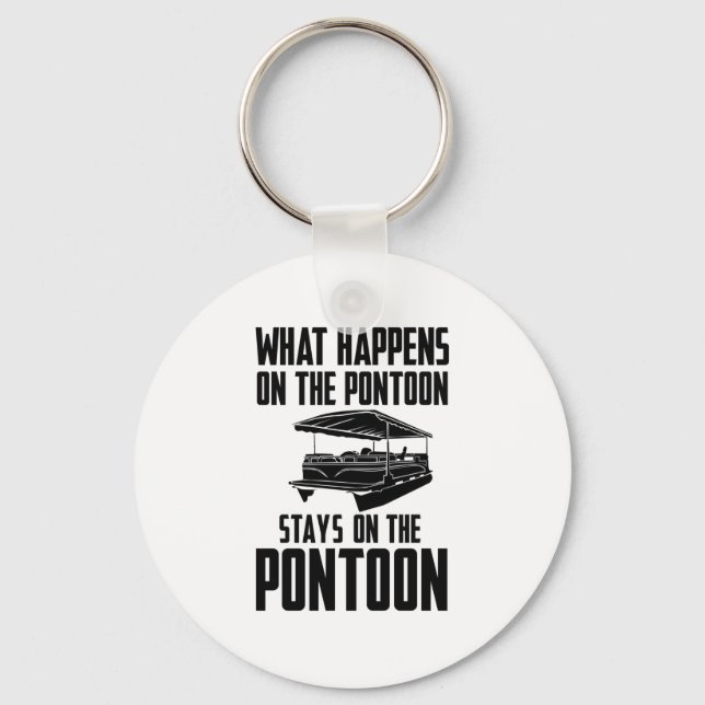 Pontoon Boat Keychain (Front)
