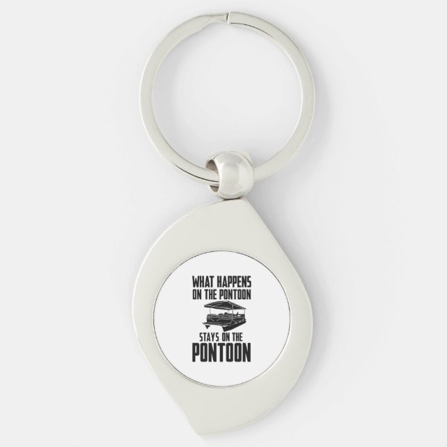 Pontoon Boat Keychain (Front)