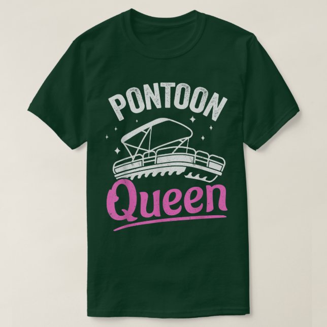 Pontoon Boat Lake Life Women Mom Grandma Pontoon Q T-Shirt (Design Front)
