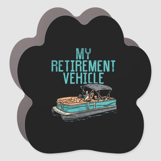 Pontoon Boat - My Retirement Vehicle Car Magnet (Front)