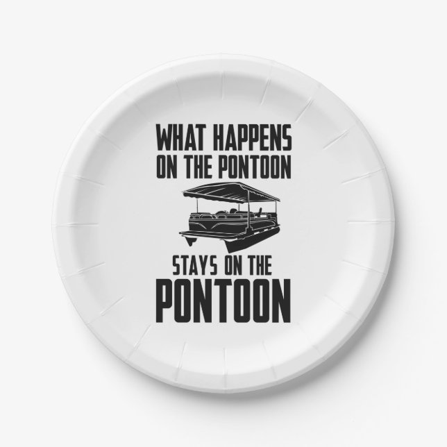 Pontoon Boat Paper Plates (Front)
