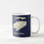 Pontoon Boat Personalized Coffee Mug Navy Blue