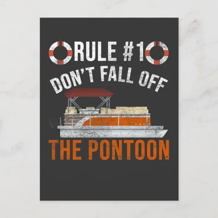 Pontoon Boat Rules Funny Boat Jokes Postcard Zazzle