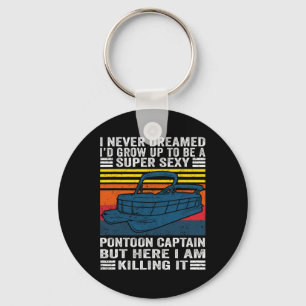 Pontoon Boating Lake Adventures For Summer Pontoon Keychain