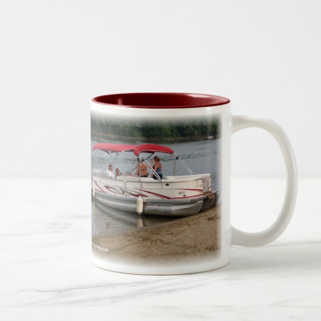 Pontoon Boats Two-Tone Coffee Mug (Right)