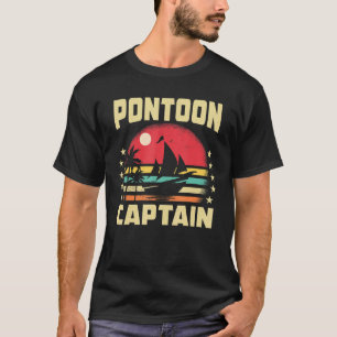 Pontoon Captain   Boat Driving Vintage Men Women T-Shirt