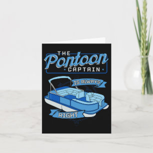 Pontoon Captain Boat Sailboat Boating Yacht Pontoo Card