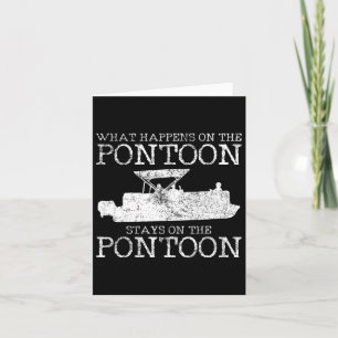 Pontoon Captain Boating Gift 1 Card