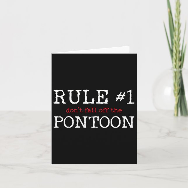 Pontoon Captain Boating Gift  Card (Front)