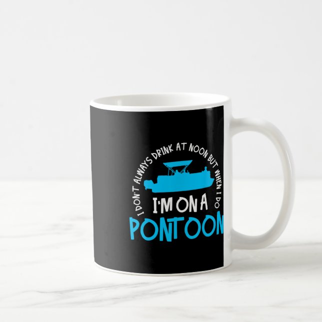 Pontoon Captain Boating Lake Gift  Coffee Mug (Right)