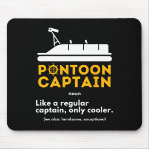 Pontoon Captain Definition - Funny Boat Pontooning Mouse Pad