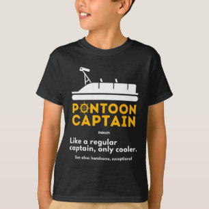 Pontoon Captain Definition - Funny Boat Pontooning T-Shirt