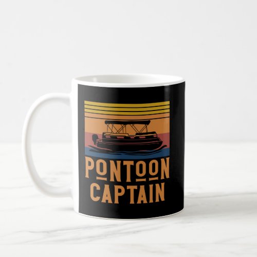 Pontoon Captain Lake And Boating Lover Anchor Gift Coffee Mug