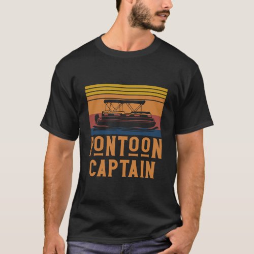 Pontoon Captain Lake And Boating Lover Anchor Gift T_Shirt