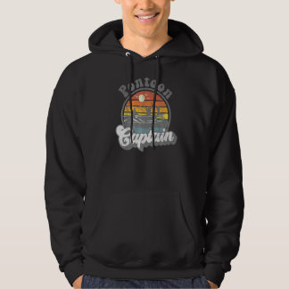 Pontoon Captain Retro Funny Boat Boating Fathers D Hoodie