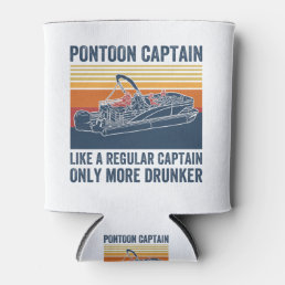 pontoon captain T-shirt Can Cooler