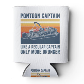 pontoon captain T-shirt Can Cooler
