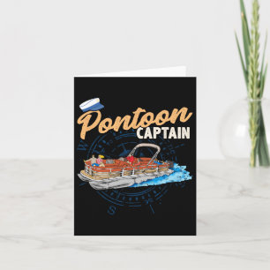 Pontoon Captain Tee Shirt Funny Pontoon Boating Card
