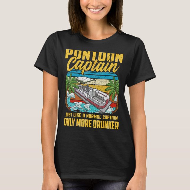 Pontoon Captain Tshirts For Men Funny Pontoon Shir (Front)