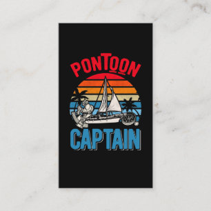 Pontoon Captain Vintage Pontoon Boating Business Card