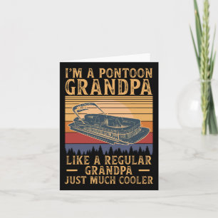 Pontoon For Grandpa Men Pantoon Boating Lake Toon  Card