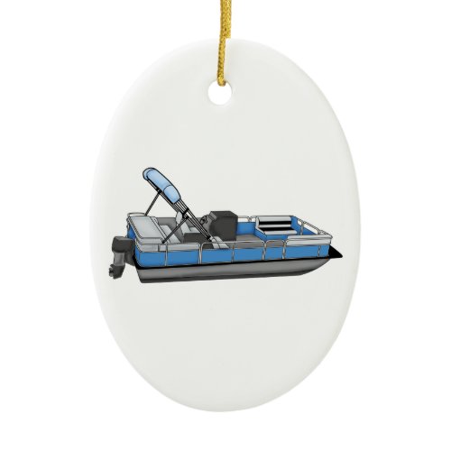 pontoon fun ceramic ornament