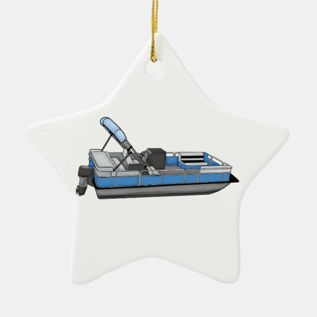 pontoon fun ceramic ornament (Front)