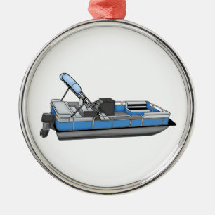 pontoon fun metal ornament