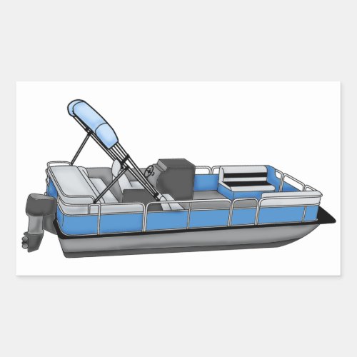 pontoon fun rectangular sticker