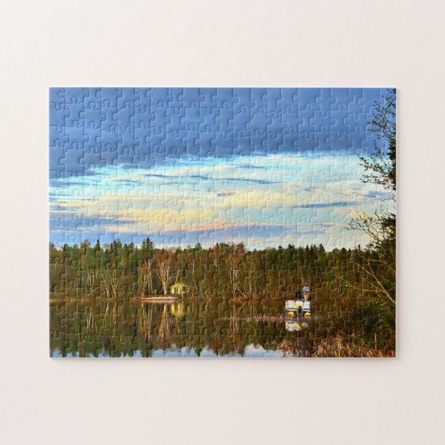 Pontoon Lake Québec. Jigsaw Puzzle (Horizontal)