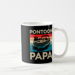 Pontoon Papa Recto Boat Captain Pontoon Owner Dad  Coffee Mug
