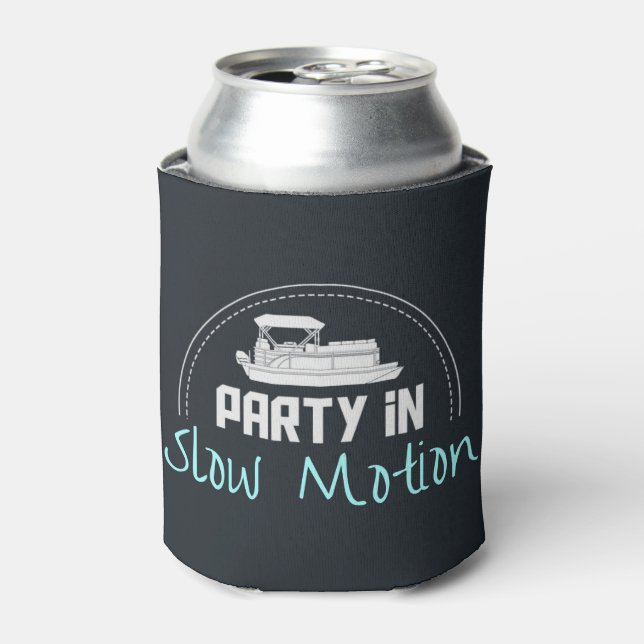 Pontoon Party in slow motion Can Cooler (Can Front)
