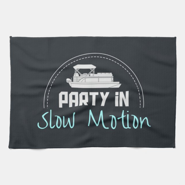 Pontoon Party in slow motion Kitchen Towel (Horizontal)